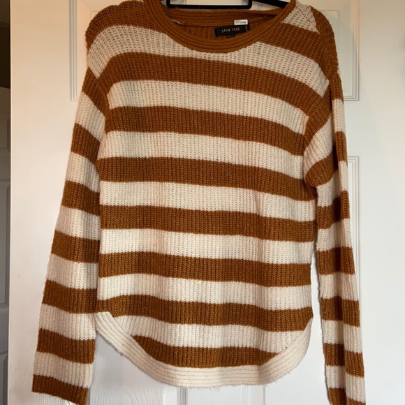 Brown and white stripped sweater - Picture 1 of 1